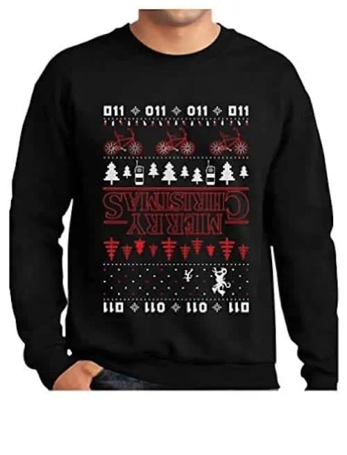 stranger things ugly christmas sweater