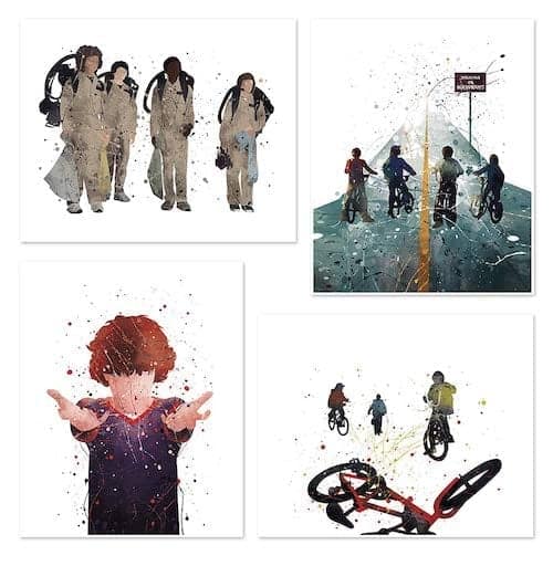 stranger things watercolor posters